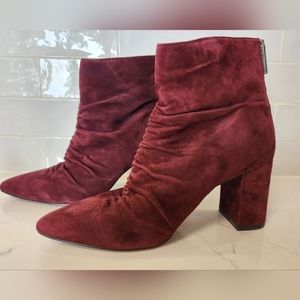 1 State Suede Boots Burgundy  sz9.5